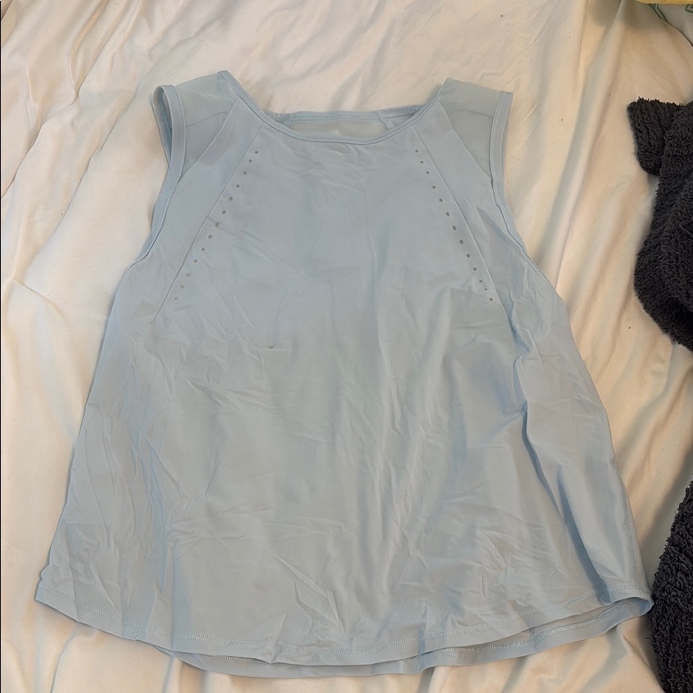 Women's Light Blue Sleeveless Top